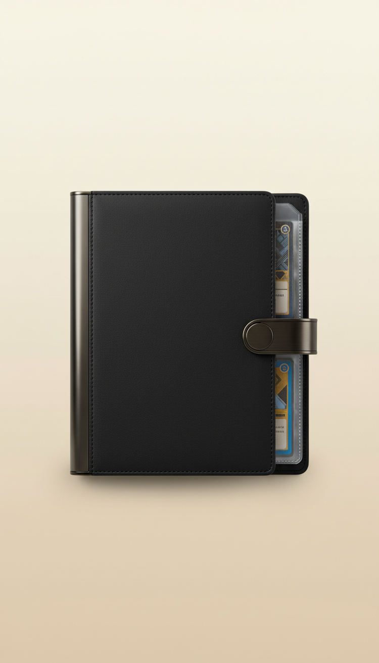 Matte black deck box for Pokémon cards