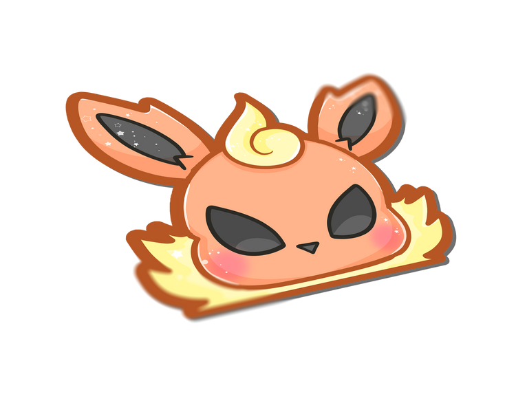 Pokemon: Flareon Eeveelution Peeker Sticker