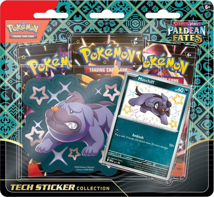 POKEMON SCARLET & VIOLET PALDEAN FATES TECH STICKER COLLECTION MASCHIFF
