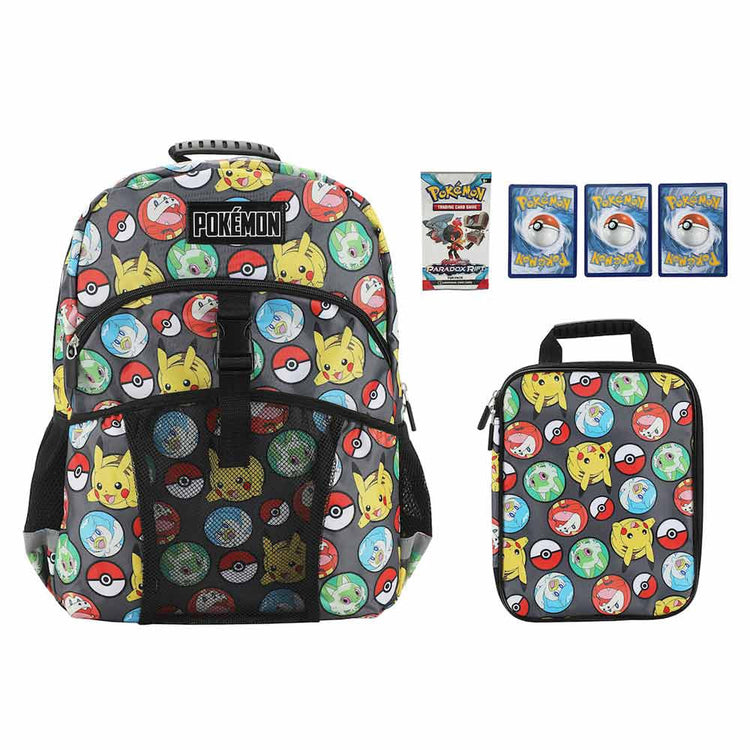 Pokemon Aop Youth Lunch Kit  Backpack Set