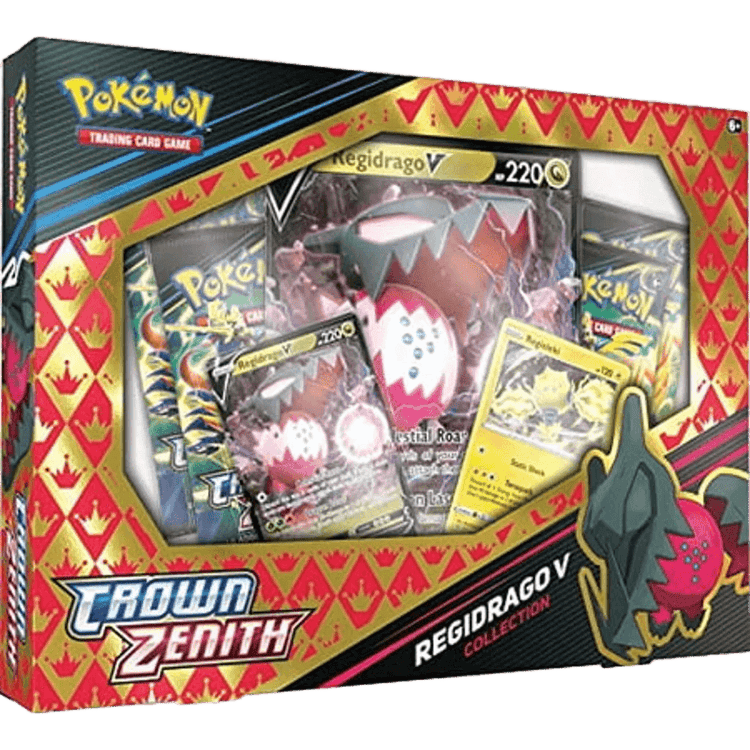 Pokémon TCG: Crown Zenith – Regidrago V Collection Box with Promo Cards & Booster Packs