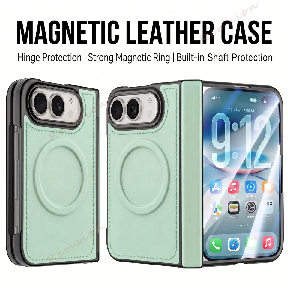 Luxury PU Leather Magnetic Phone Case For iPhone DUO