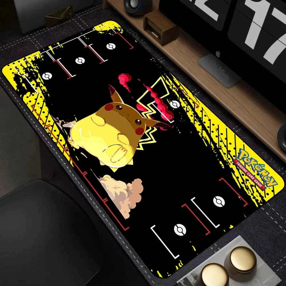 Leather Mouse Pad Pokemon Pikachu Mouse Mat Desk Mousepad For LOL Lockedge Large Gaming Accessories Computer Gamer Keyboard Pad