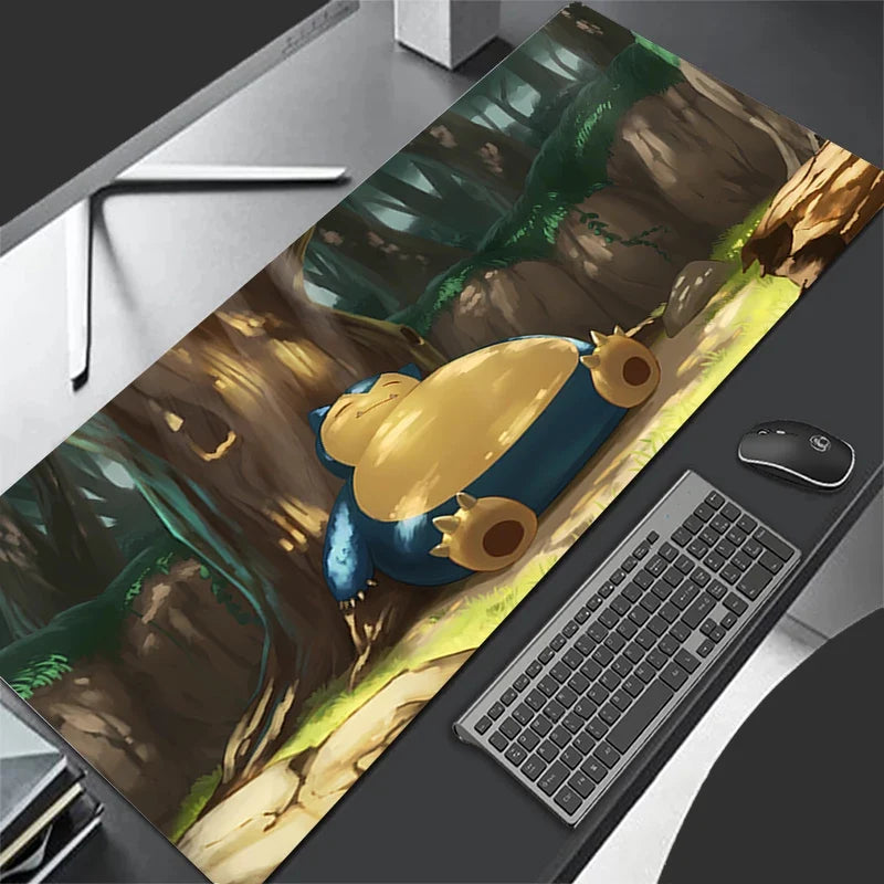 Mouse Pad Gaming Accessories PC Anime Gamer Big P-pokemonS S-snorlax Computer Desk Mat Laptop Varmilo Keyboard Rug Cute Mousepad