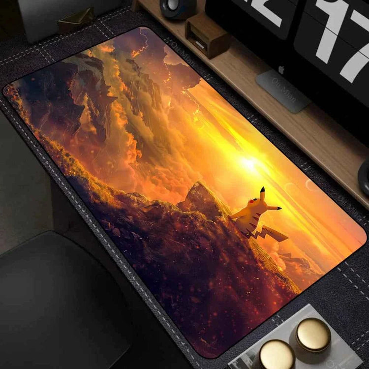 Leather Mouse Pad Pokemon Pikachu Mouse Mat Desk Mousepad For LOL Lockedge Large Gaming Accessories Computer Gamer Keyboard Pad