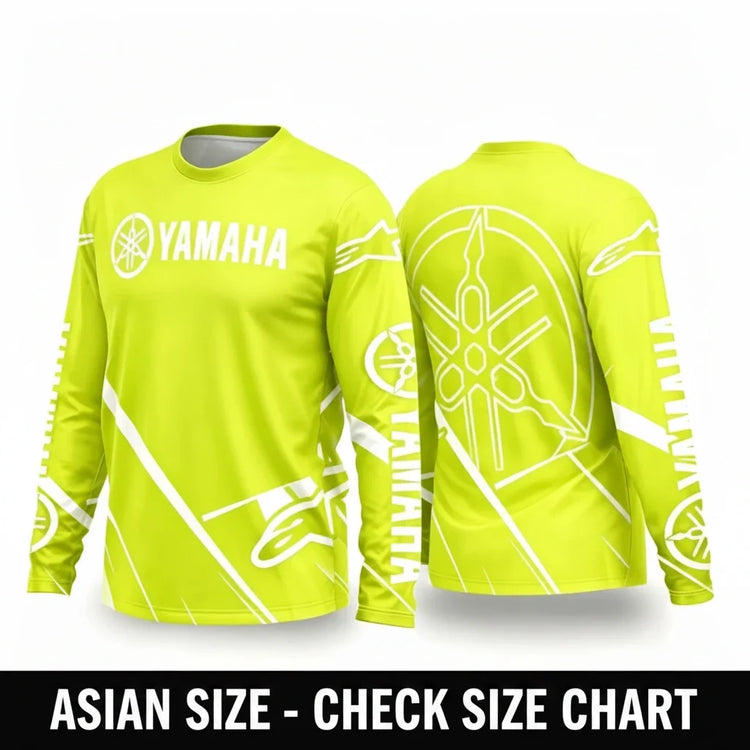 Yamaha Summer Breathable Quick-Dry Motorcycle Riding Suit - Long Sleeve Off-Road Racing Gear for Men and Women