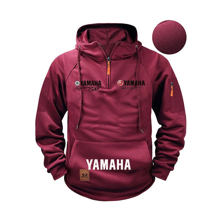 2026 Yamaha Autumn and Winter Vintage Heavy-Duty Men’s Fleece Hooded Sweater