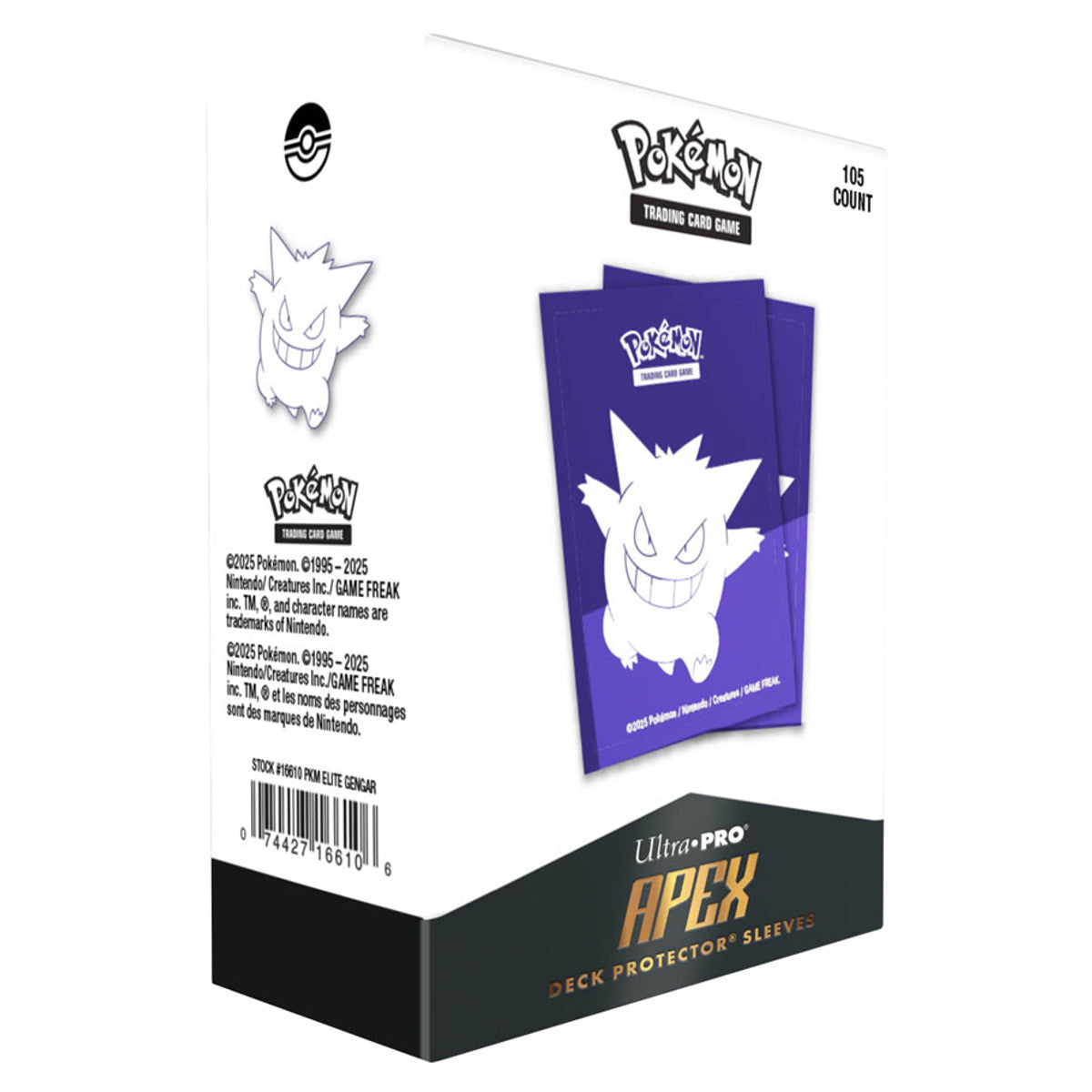 Gengar Pokémon Apex Deck Protector Sleeves — 105 Count