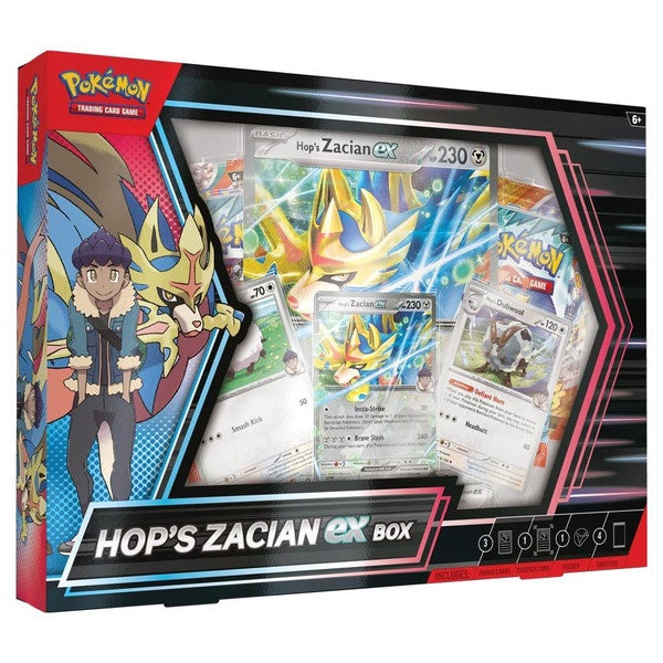 Pokémon TCG Hop’s Zacian ex Box product packaging