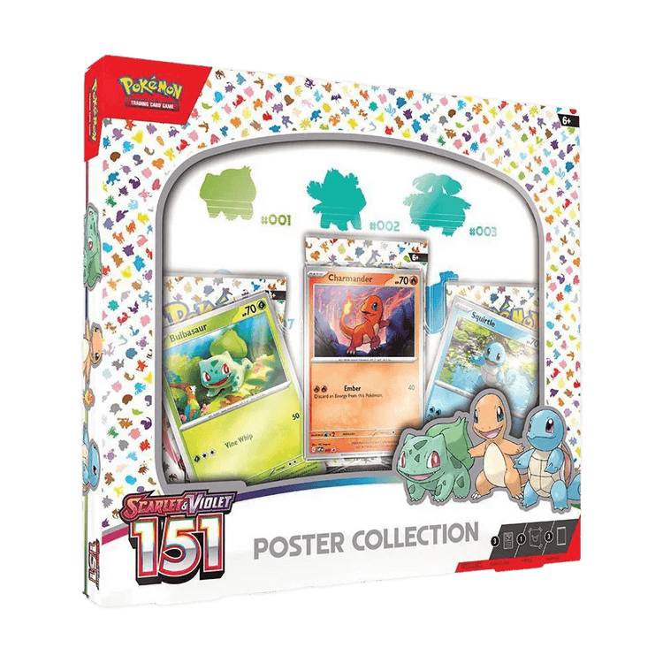 Pokémon TCG: Scarlet & Violet—151 Poster Collection – Includes 3 Booster Packs & Kanto Region Poster